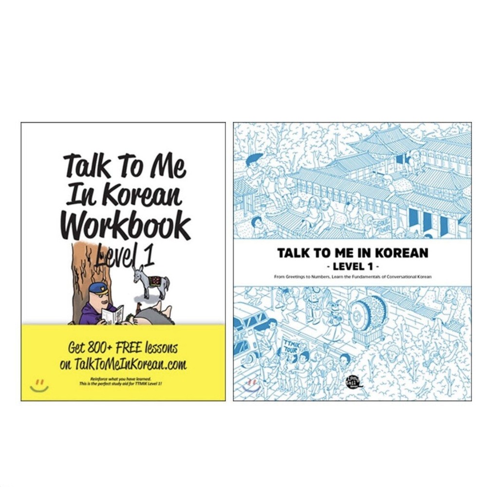 Talk To Me In Korean Set Level 1 Text Book + Work Book Korean Language Learning