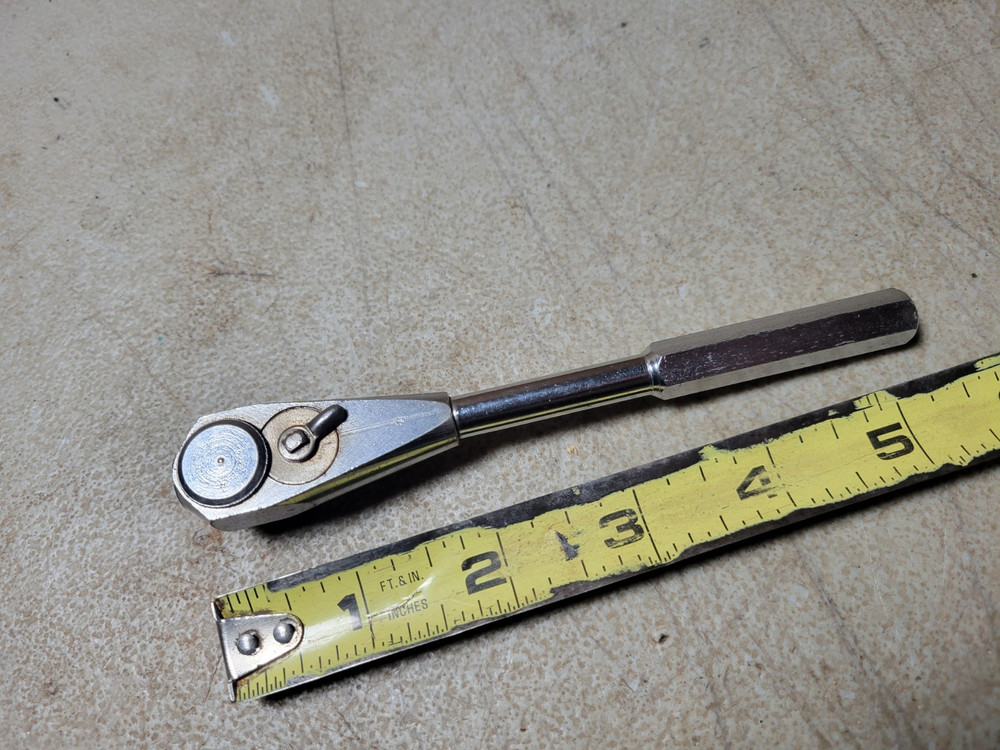 vintage 1/4'' drive ratchet user made ? works perfectly in forward & reverse