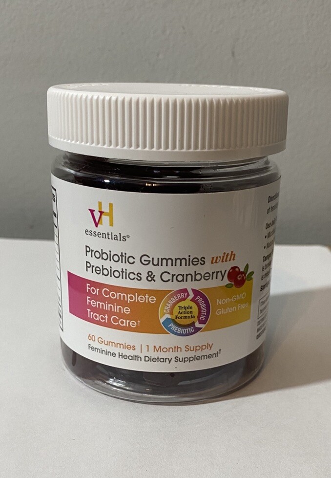 vH essentials Probiotic Gummies with Prebiotics & Cranberry for Urinary Tract
