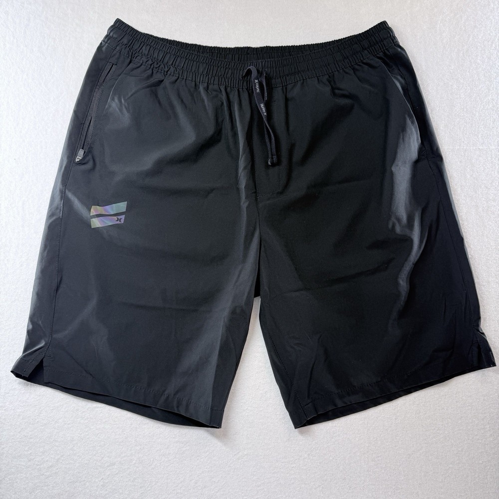 Hurley Black Lightweight Sport Shorts Mens XL Athletic Training Gym Casual