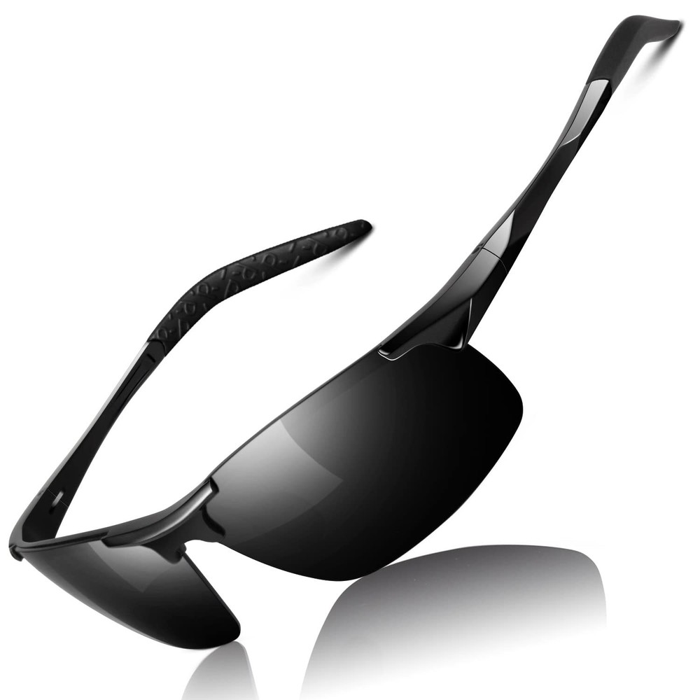 Mens Sports Polarized Sunglasses UV Protection Ultralight Al-Mg Frame Driving...