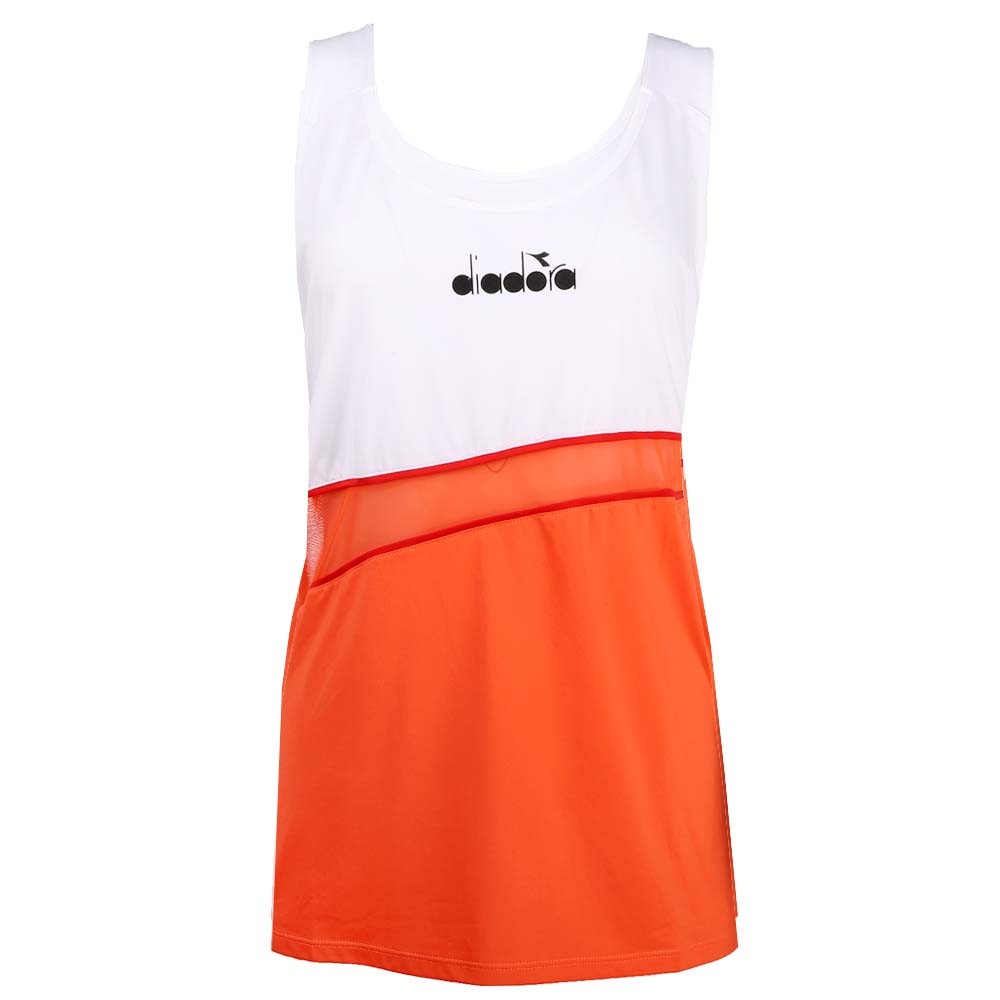 diadora L. Icon Scoop Neck Athletic Tank Top Womens Orange Casual  Athletic 1780