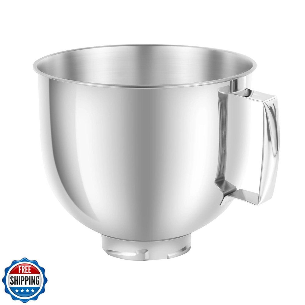 5 QT Stainless Steel Mixer Bowl Compatible with KitchenAid ArtisanandClassic