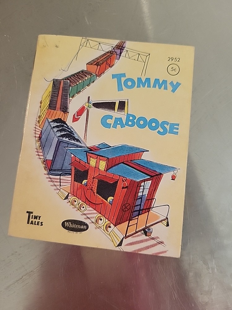 1950s Whitman Tiny Tales Tommy Caboose Book Adorable Vintage Kitshy Art