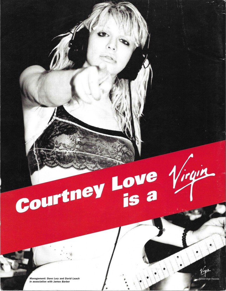 Hole COURTNEY LOVE Vintage 2003 PROMO TRADE AD Poster for Sweetheart 8.5x11