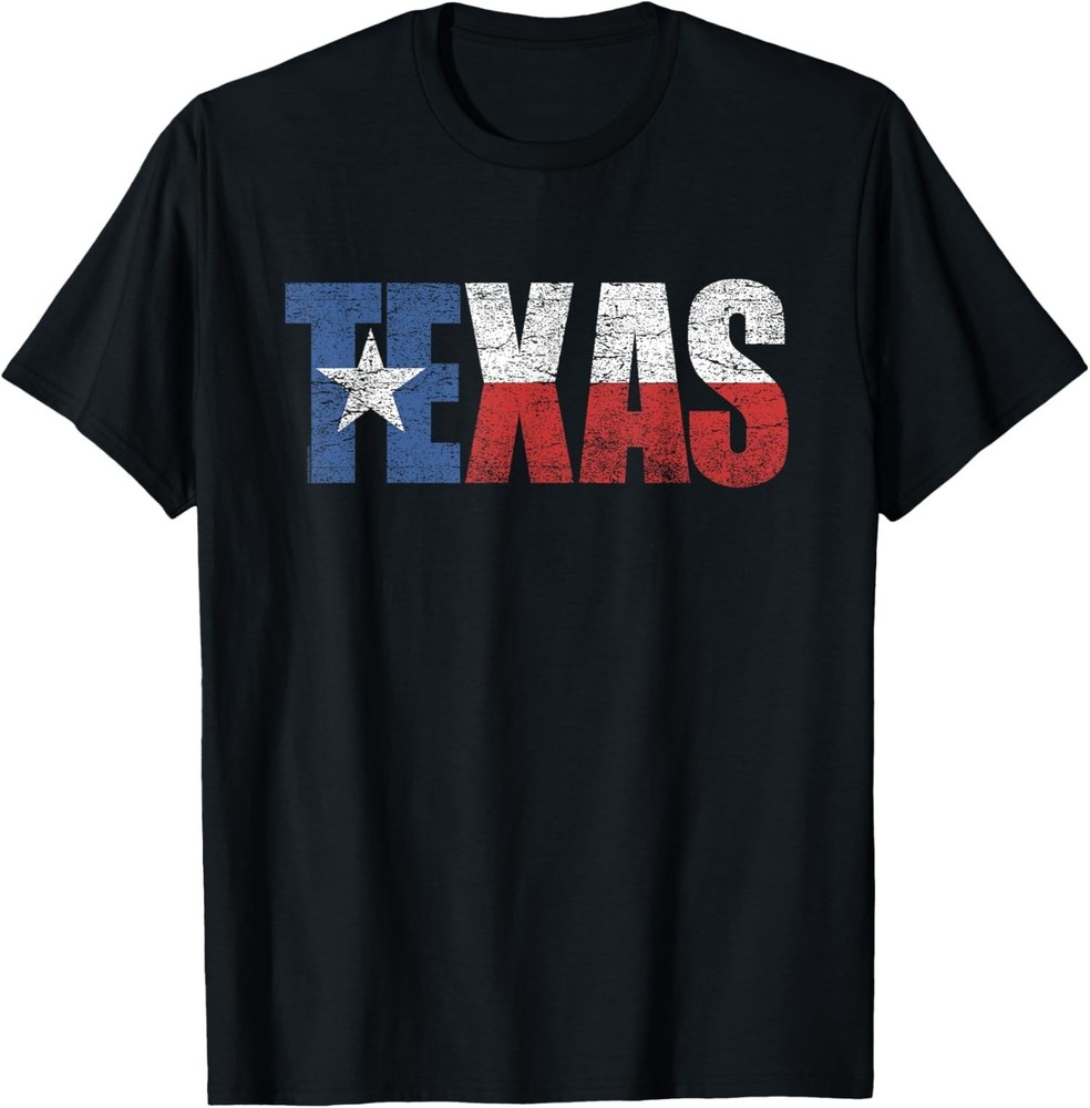 Texas State Flag Help Distressed Vintage Colors Unisex T-Shirt - All Size