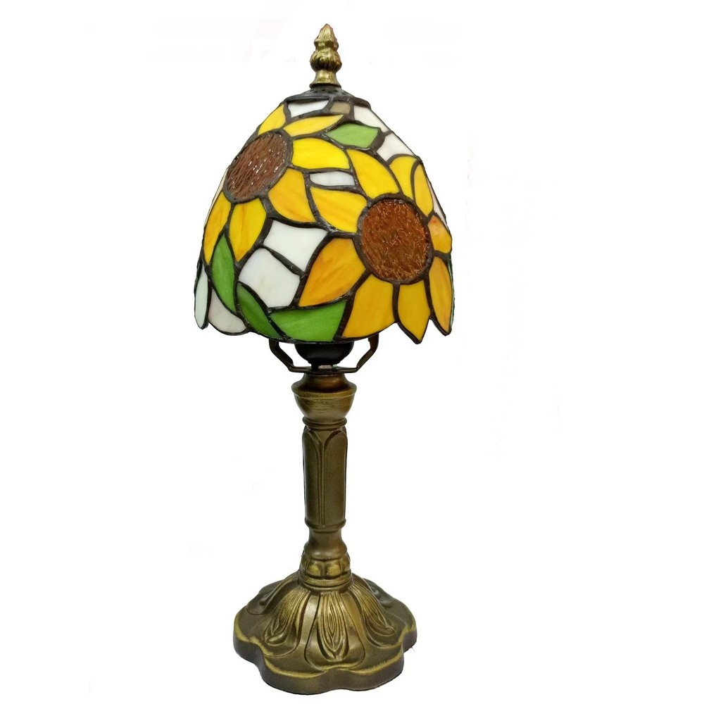 Sunflower Tiffany Style Stained Glass Table Lamp, 6