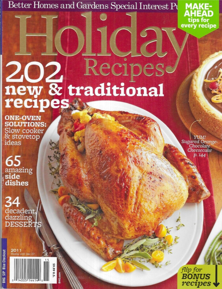 Holiday Recipes Magazine Christmas Desserts Side Dishes Cocktails Brunch 2011