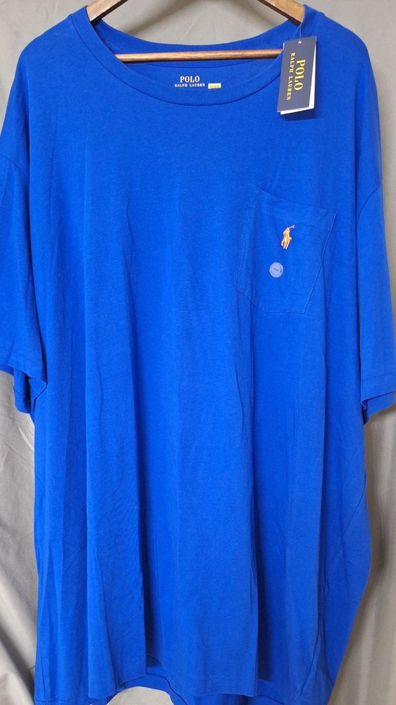 Polo Ralph Lauren Blue Script Graphic Short Sleeve T-Shirt Men's 5XB NWT $69