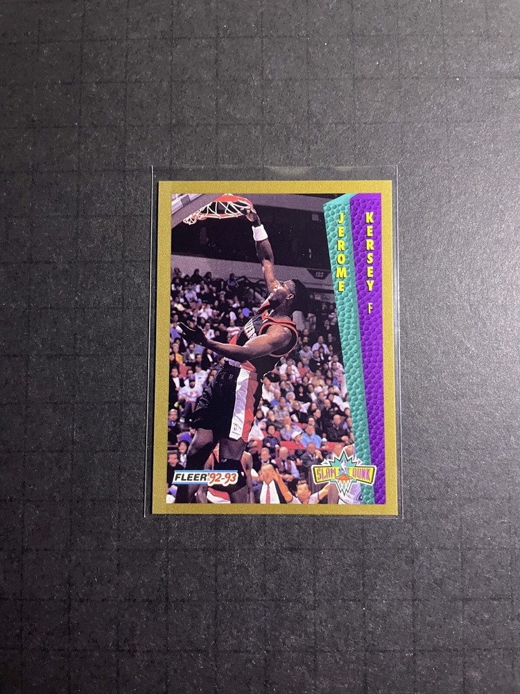 1992-93 Fleer Jerome Kersey Slam Dunk Card #293 - Portland Trail Blazers (1)