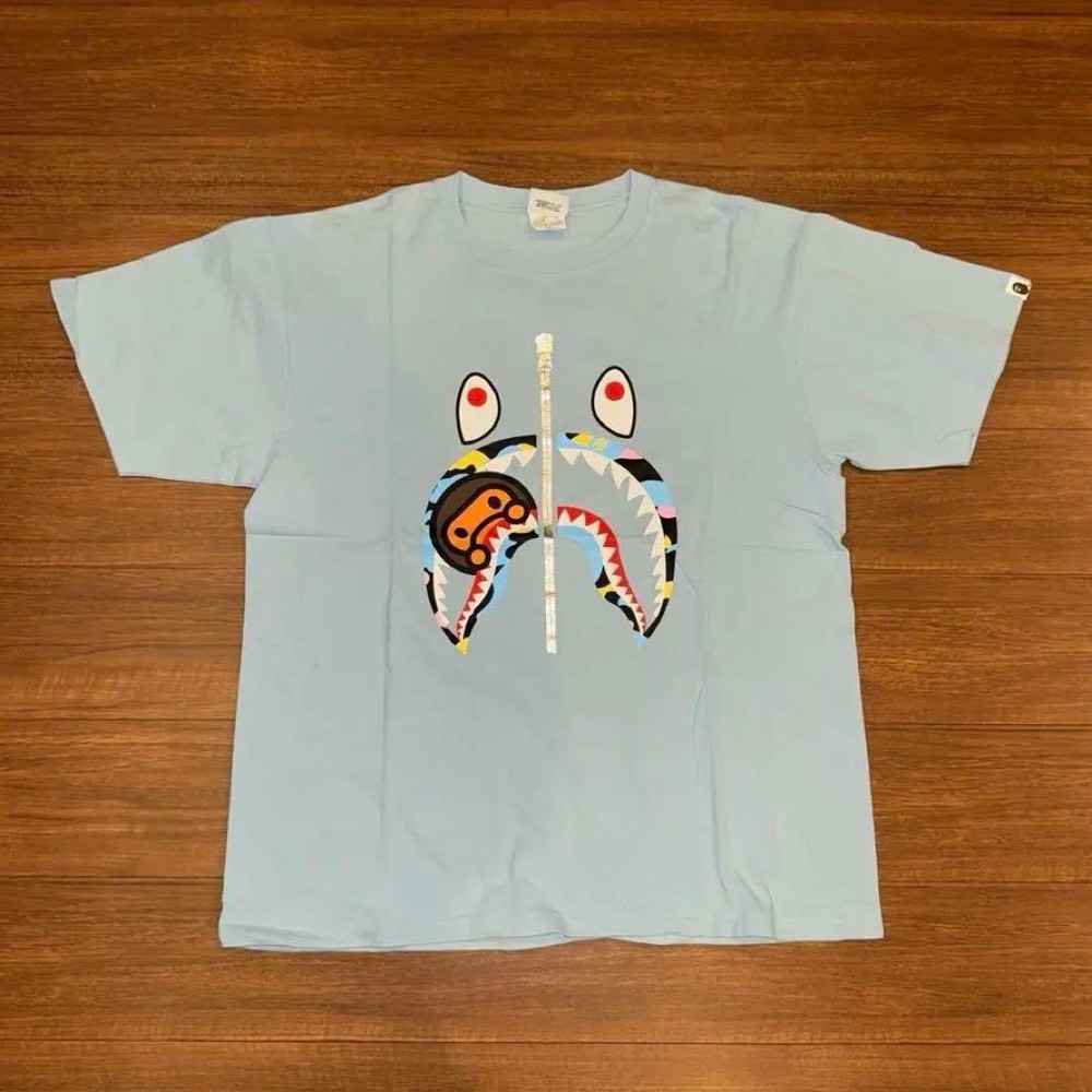 BAPE Multi Camo Baby Milo Shark Graphic Tee in 2XL Size 248840