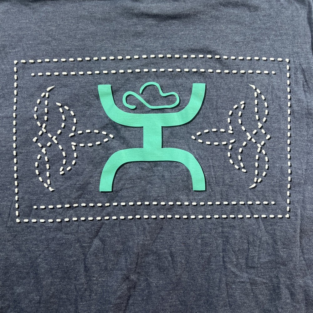 Mens Hooey T-Shirt Size Large Gray Graphic Cowboy Western Stretchy
