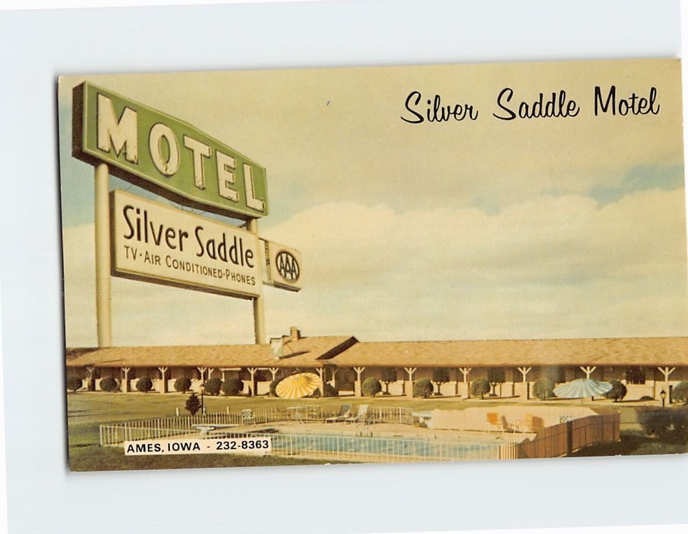 Postcard Silver Saddle Motel Ames Iowa USA North America