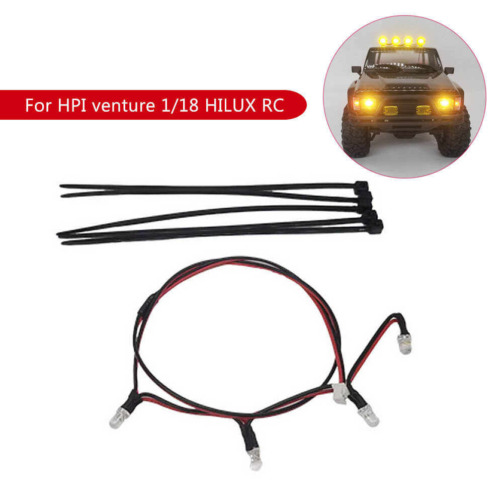 RC Car Roof light LED Headlight For HPI venture 1/18 HILUX RC Warm white light