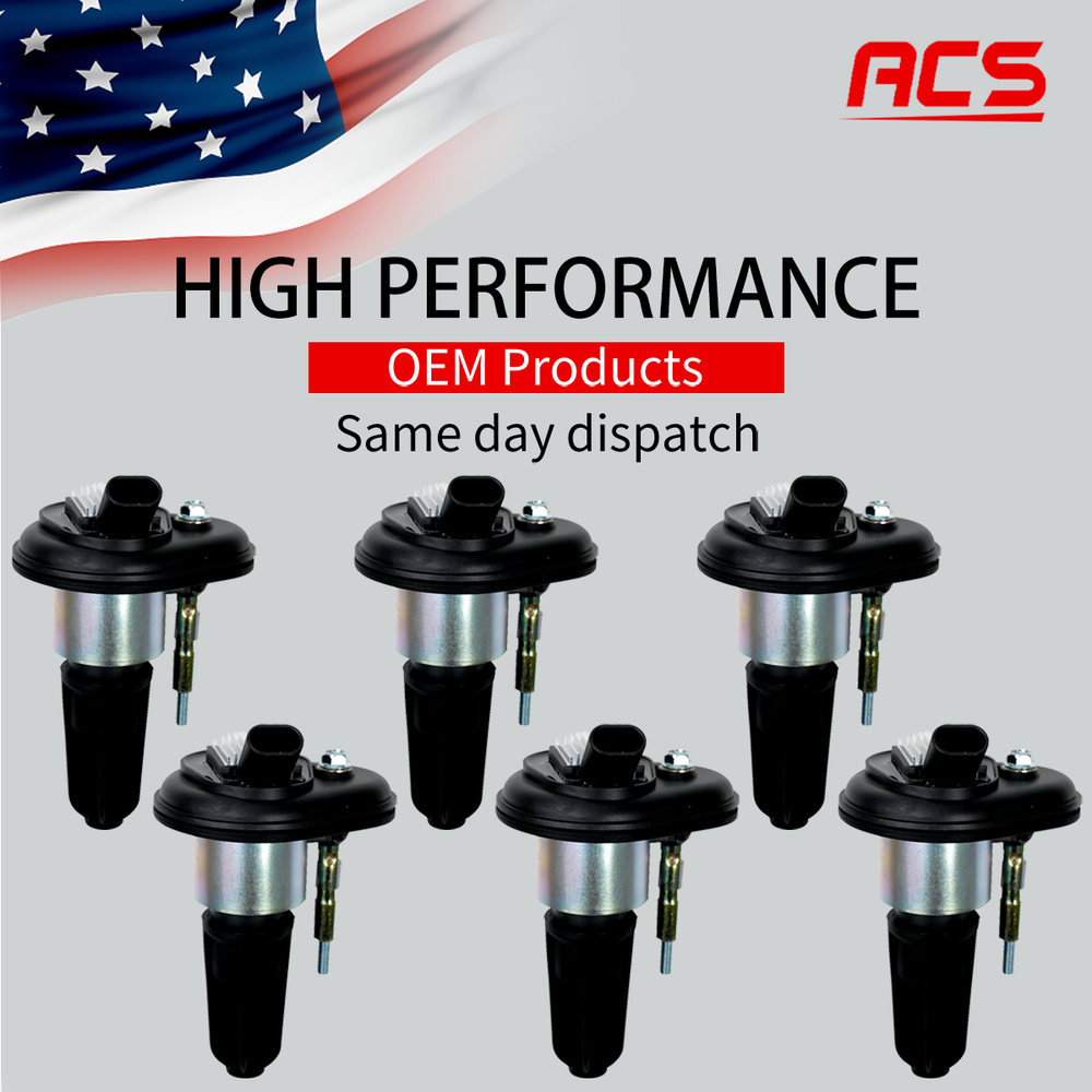 6PCS OEM High Performance Ignition Coils for GMC Chevrolet Isuzu Saab 4.2L UF303