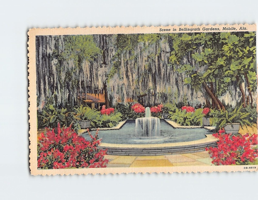 Postcard Scene in Bellingrath Gardens Mobile Alabama USA