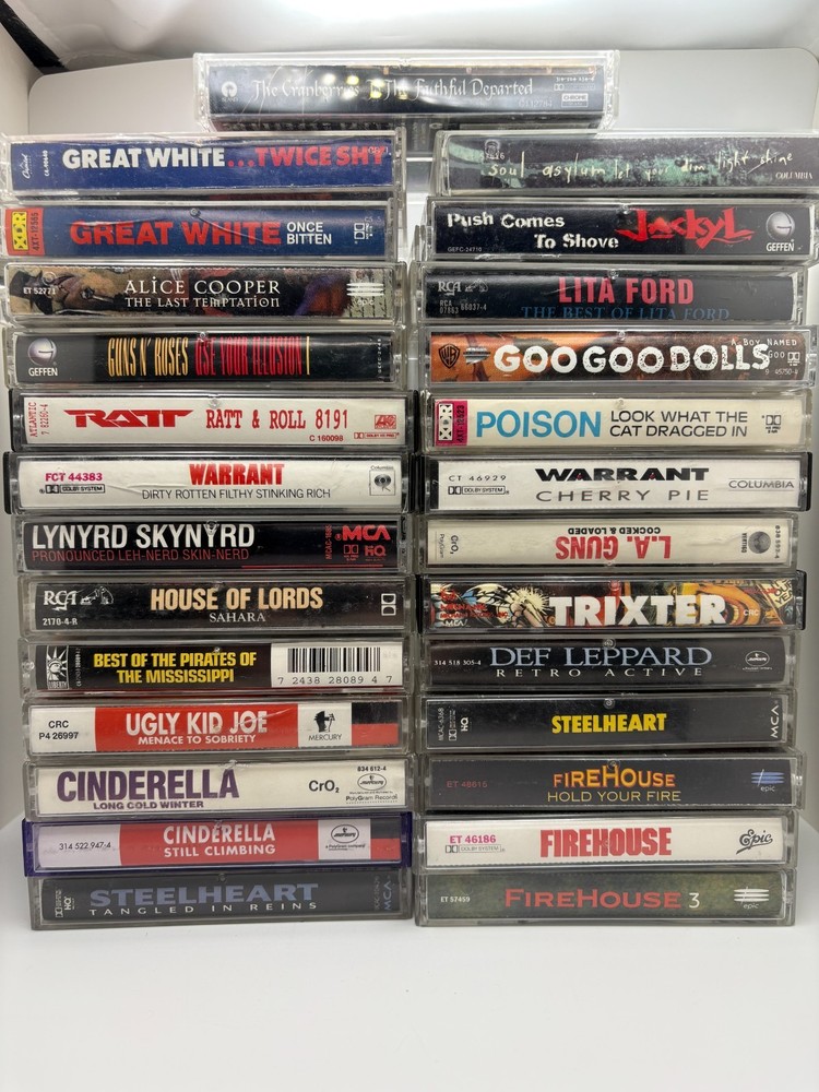 Lot Of 27 Vintage Cassette Tapes By Various Artist Mostly Rock 80’s 90’s
