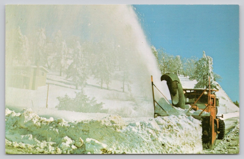 Snow Plow Plowing Snow Removal C-397 Merle Porter Postcard