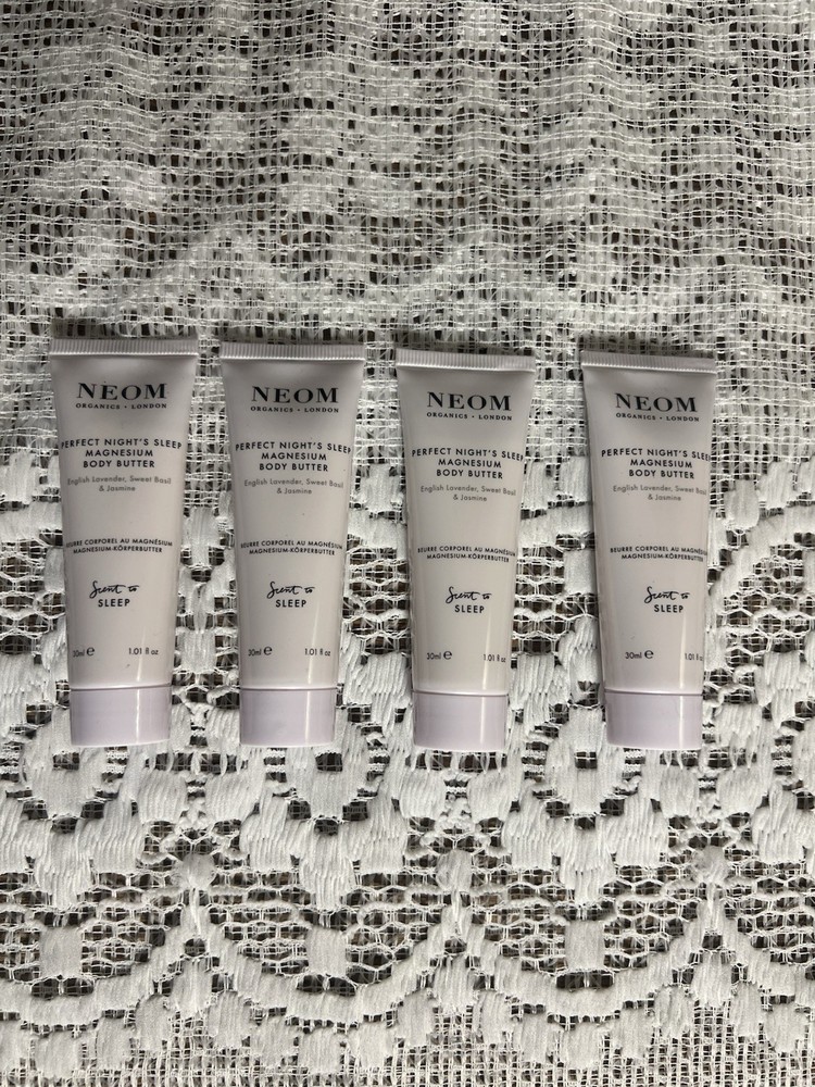 Lot Of 4 NEOM Organics Perfect Night’s Sleep Magnesium Body Butter 30 Ml 1.01 Oz