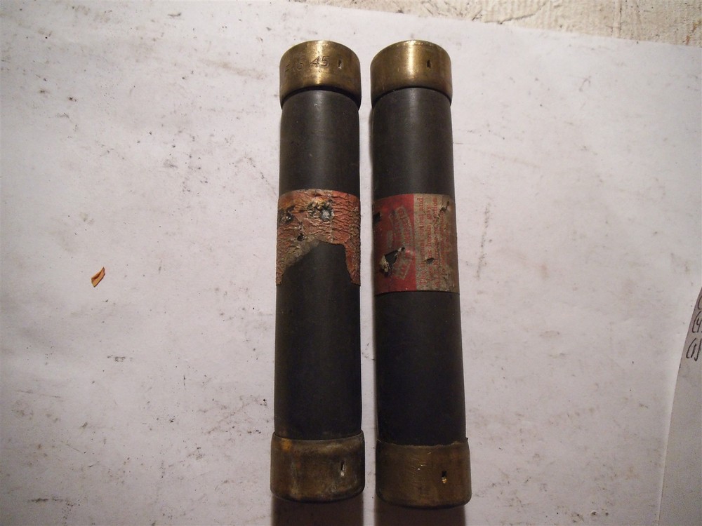 Qty=2: Buss Fusetron FRS 45 , 45 Amp Dual Element Time Delay Fuse