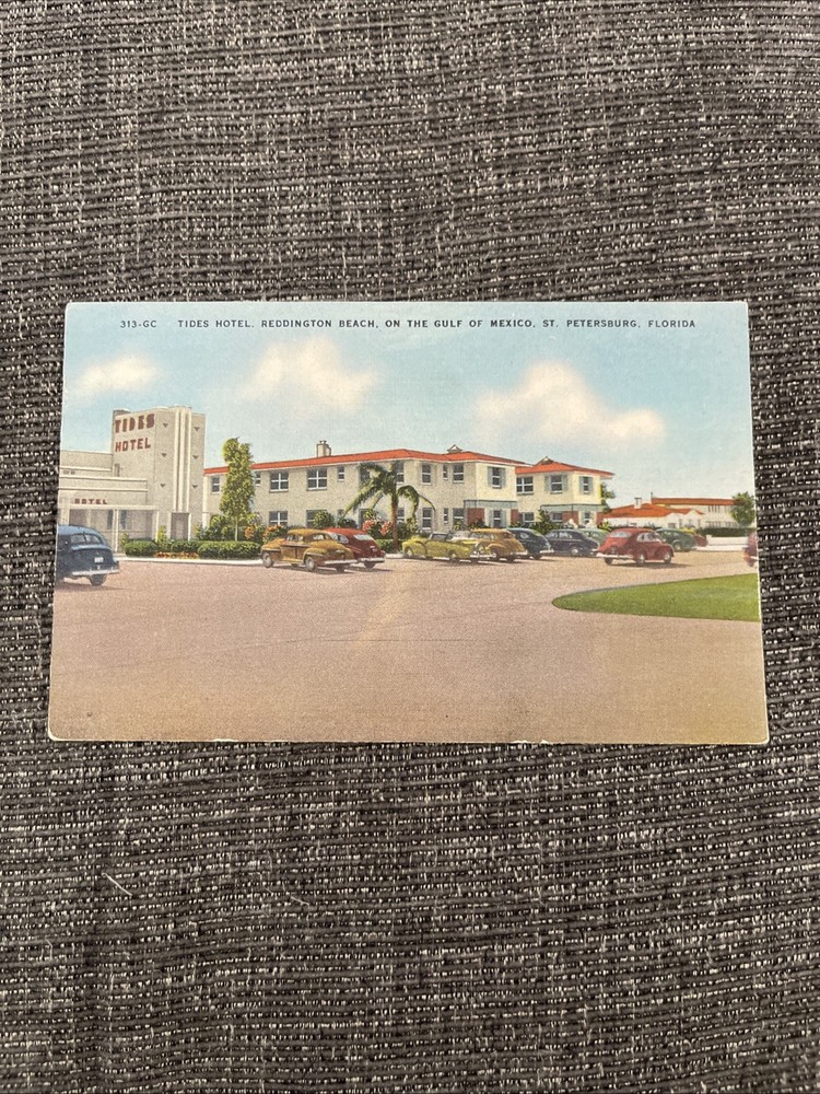 Linen Postcard St. Petersburg, FL~Tides Hotel Reddington Beach On Gulf Of Mexico