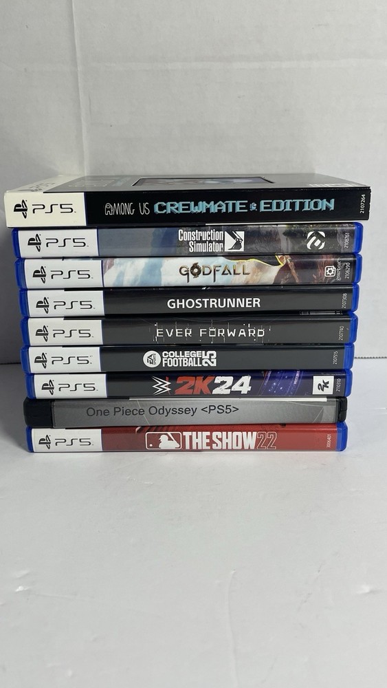 PS5 Video Game Lot Bundle – 9 Games | NCAA 25 | WWE 2K24 | One Piece Odyssey