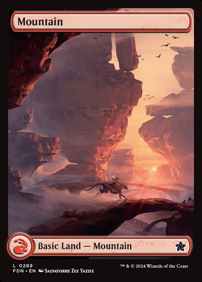 MTG Magic the Gathering Mountain 289 Foundations Near Mint