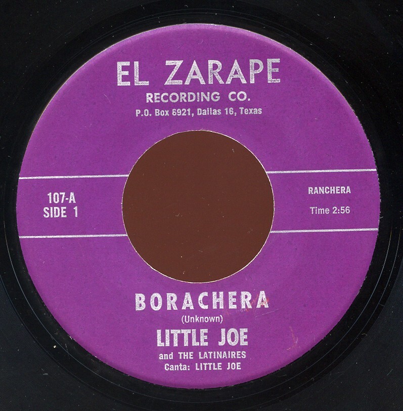 Rare Latin 45 - Little Joe & The Latinaires - Borachera - El Zarape # 107