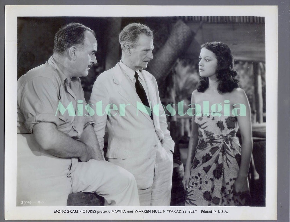 Vintage Photo 1937 lovely Movita wearing Hawaiian dress in Paradise Isle