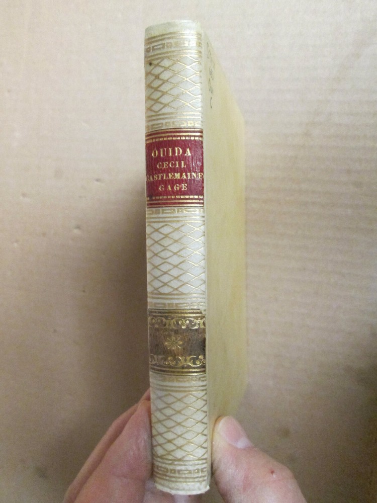 Ouida CECIL CASTLEMAINE'S GAGE 1872 Bernhard Tauchnitz RARE paper vellum binding
