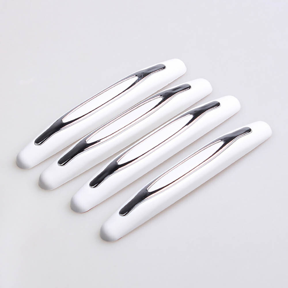 4PCS PACK Car Door Edge Guard Bumper Anti-Scratch Protector Molding Strip White