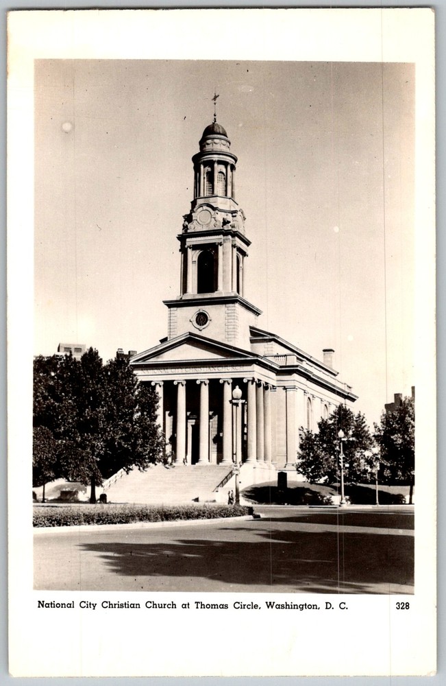 Vtg Postcard National City Christian Church Washington, DC 1950s