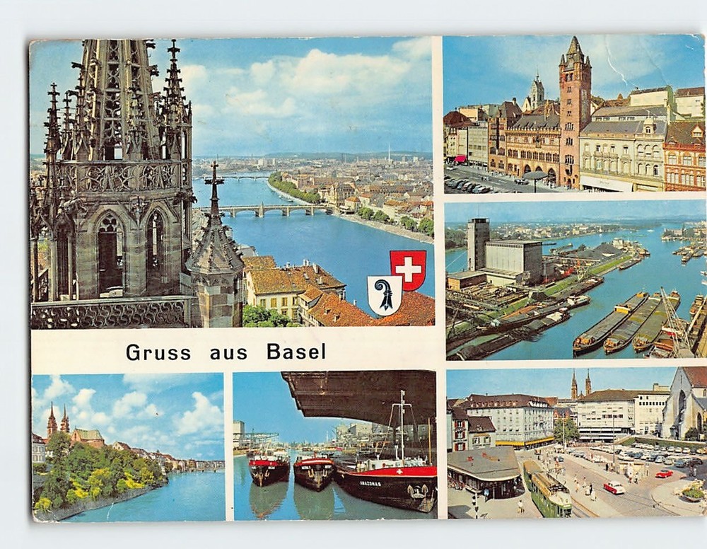 Postcard Gruss aus Basel Switzerland