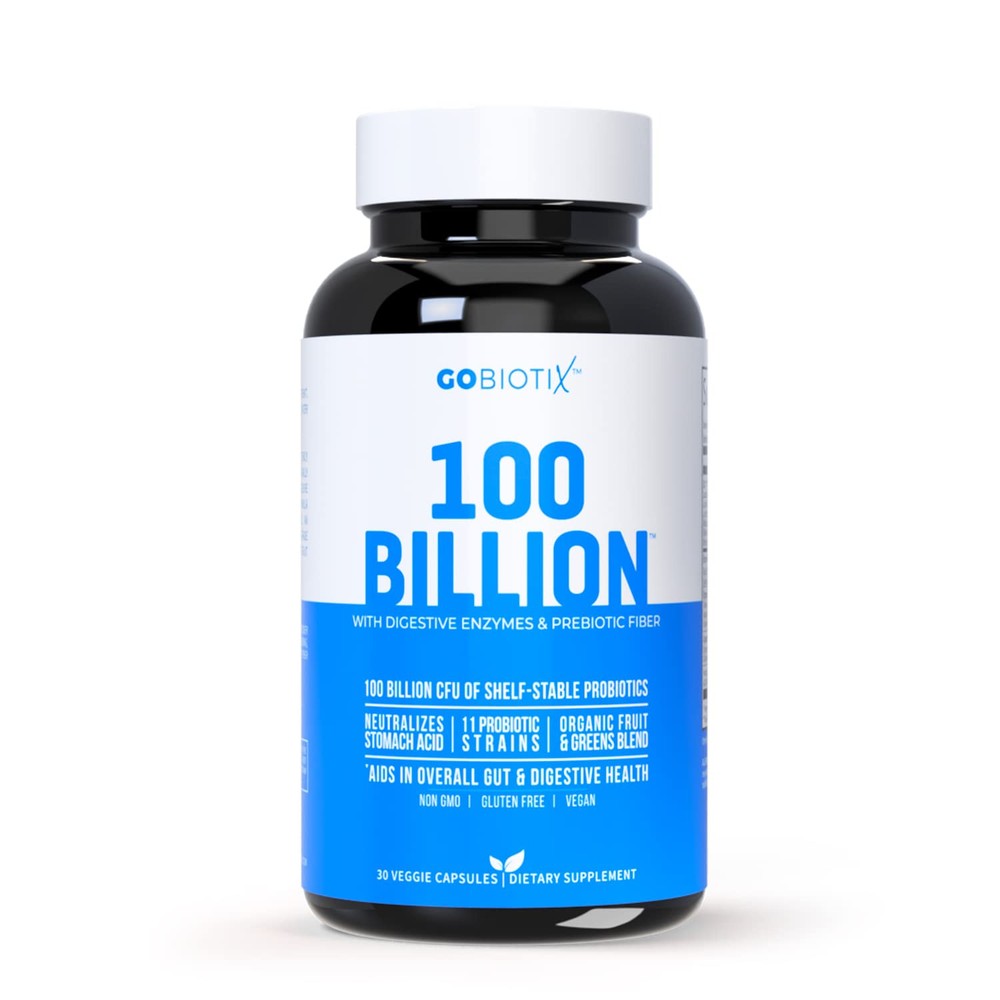 100 Billion - Probiotics and Prebiotics Supplement Pills - Digestive Enzymes ...