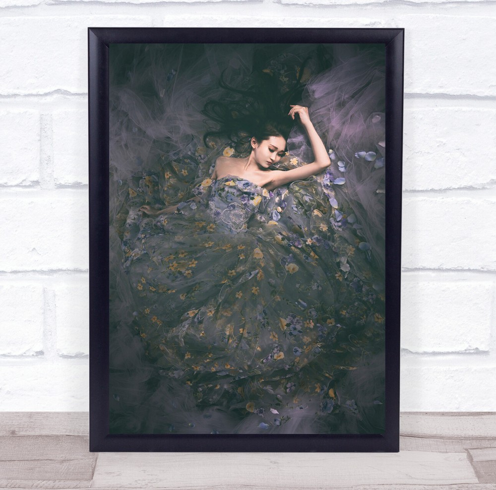 Portrait Fabric Flower Flowers Laying Lay Japan Japanese Asia Wall Art Print