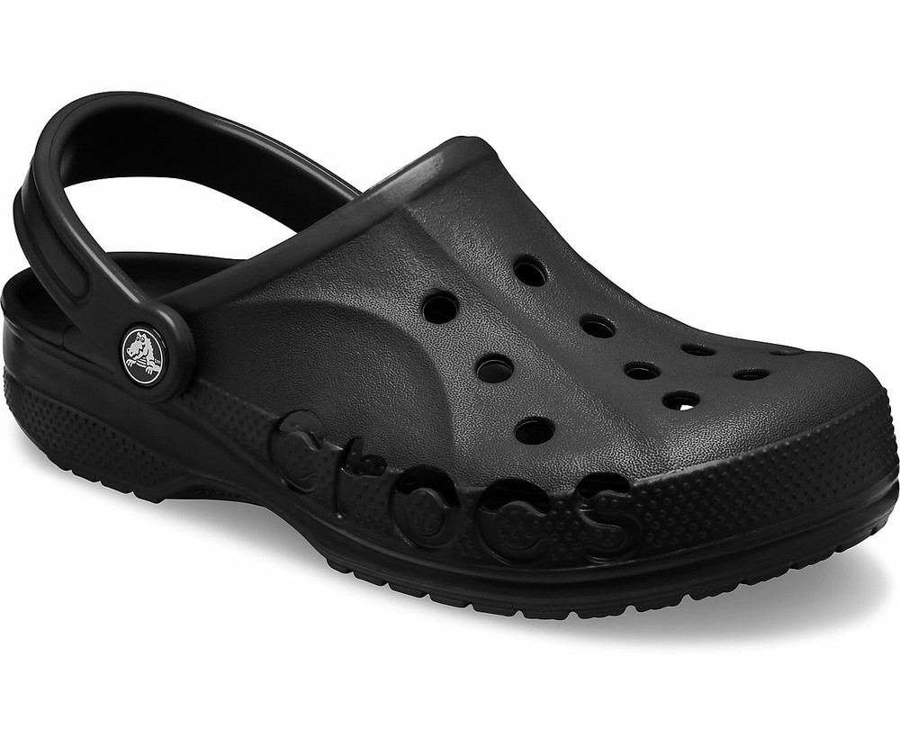 Crocs Adult Baya Clogs Triple Black Slip-On Comfy Sandals New Comfortable Shoes