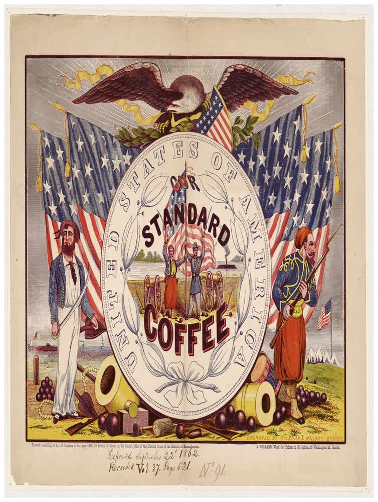 Decor Poster. U. S. A Standard Coffee. Fine Graphic Art Interior Design. 1460