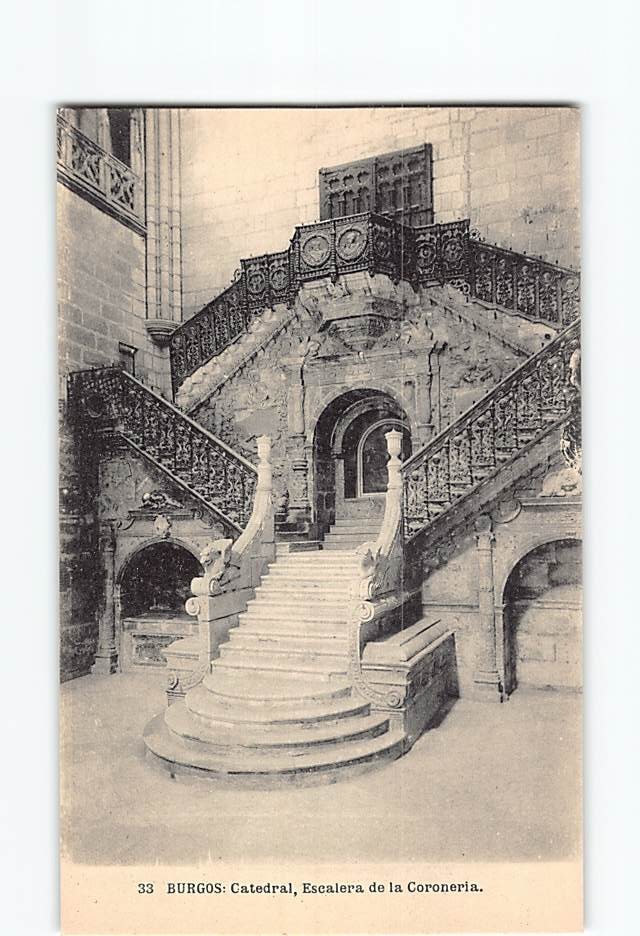 Postcard The Golden Staircase Cathedral Burgos Spain