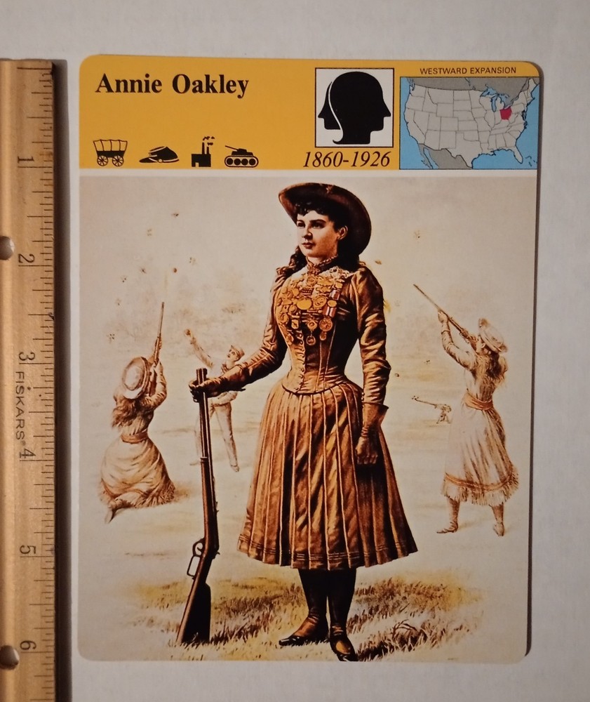 1979 Panarizon Annie Oakley America's Sharpshooter Buffalo Bill Show Large Card