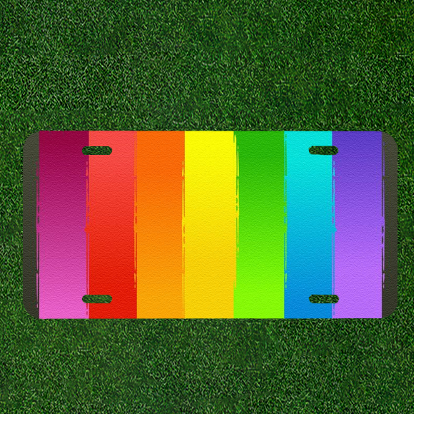Custom Colorful Abstract Personalized Car License Plate  