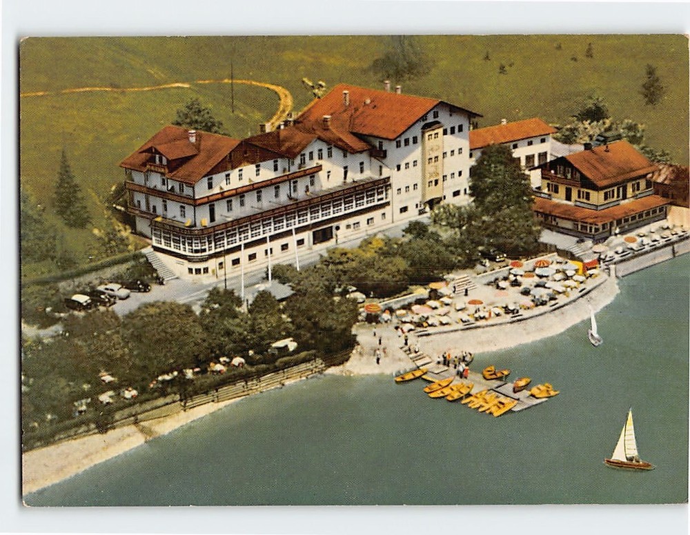 Postcard  Strandhotel Fischer am See Urfeld Walchensee  Germany