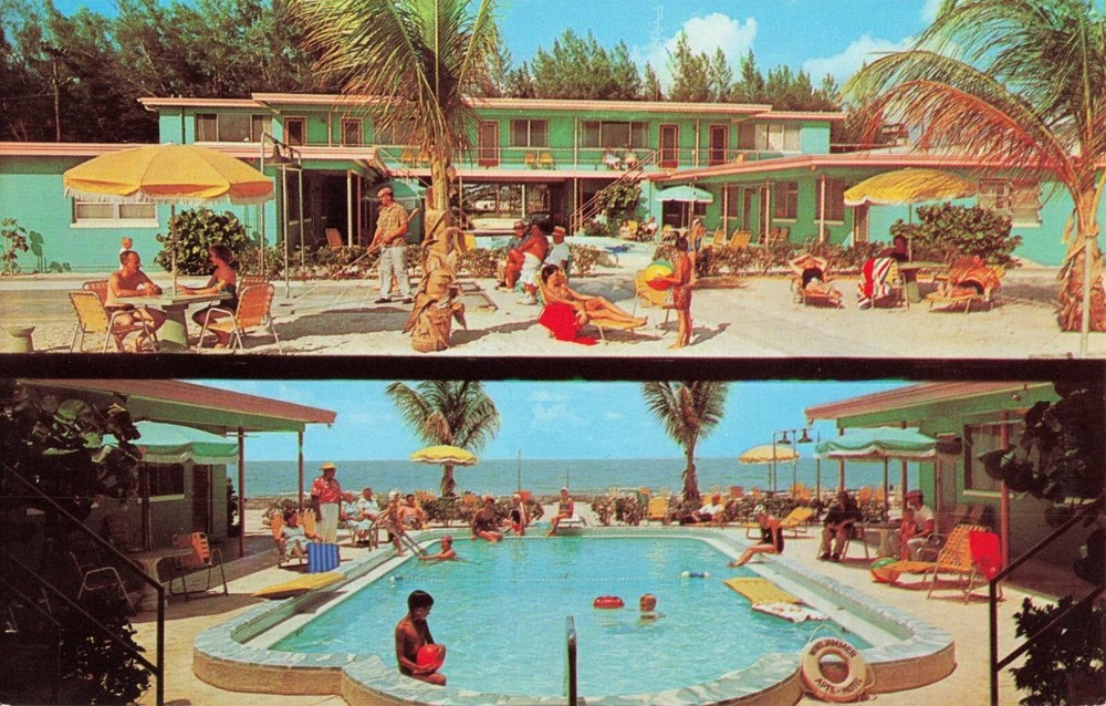 Windjammer Apartments & Motel - St Petersburg Florida FL - Postcard