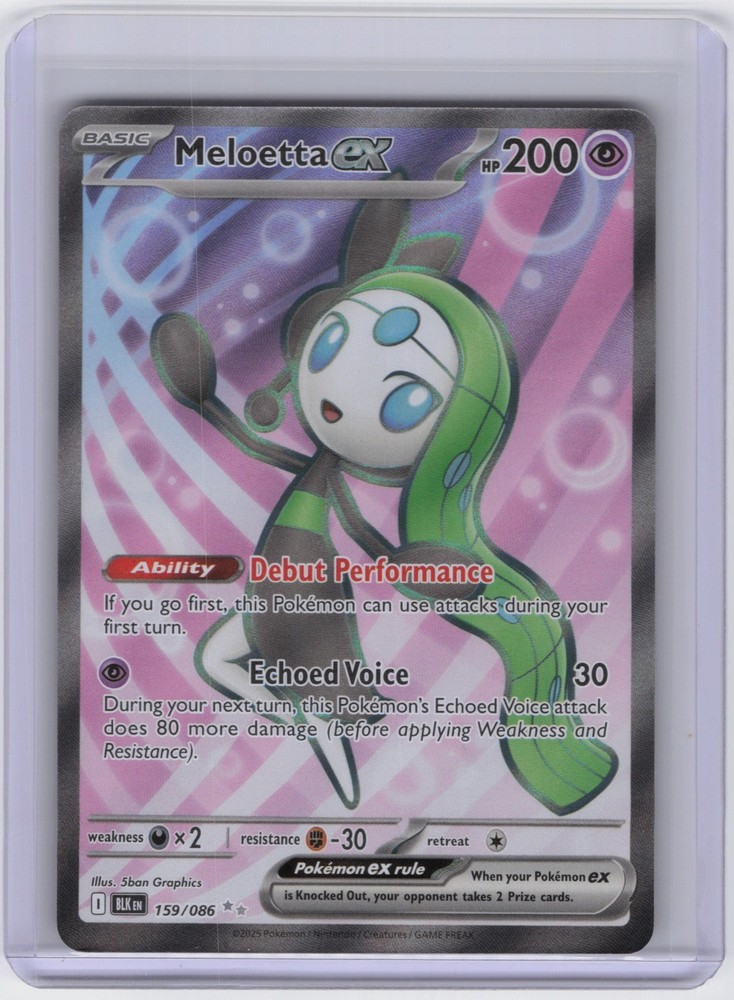 Meloetta ex Ultra Rare SV: Black Bolt 159/086 NM