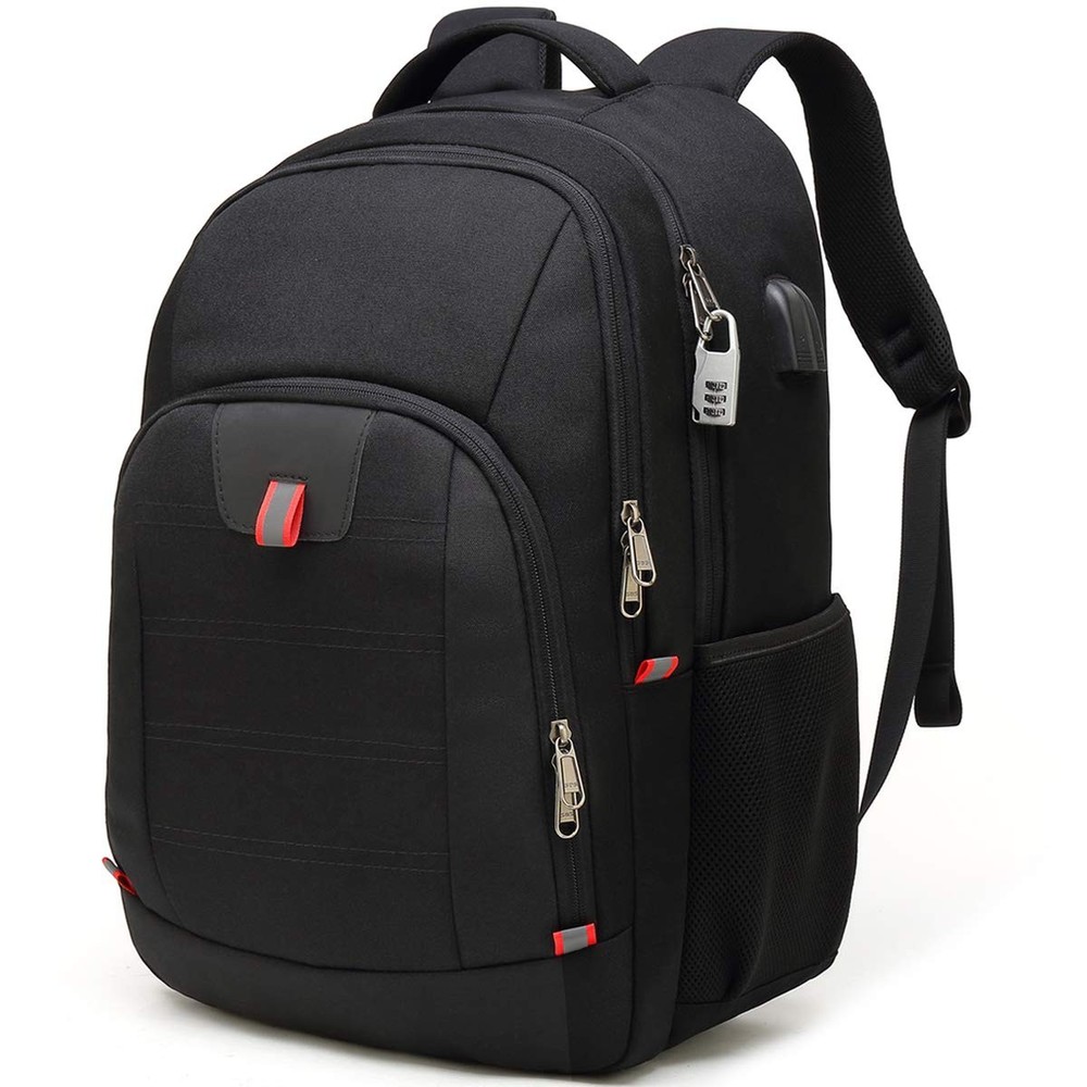 Men's Large Anti-Theft USB Laptop Backpack for Business Travel