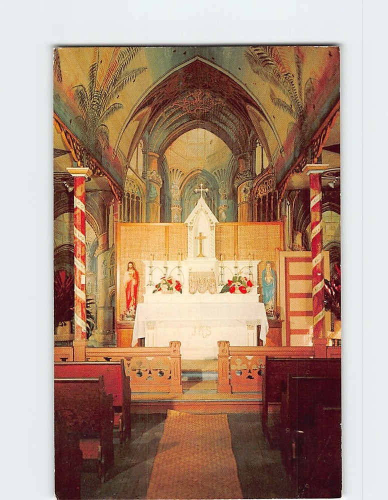 Postcard Interior St. Benedict's Catholic Church Honaunau Kona Hawaii USA