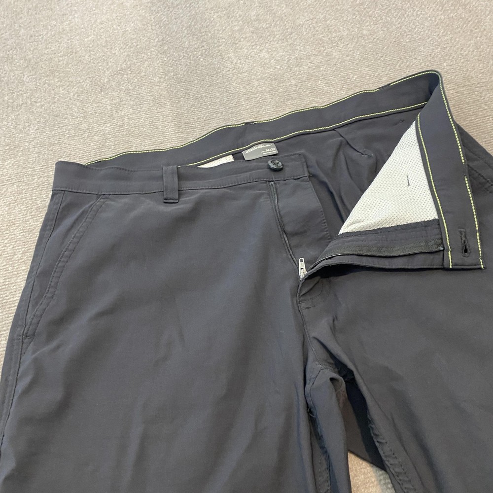 Eddie Bauer Pants Mens 34x32 Nylon Stretch Hiking Travel Zip Pocket Gorpcore