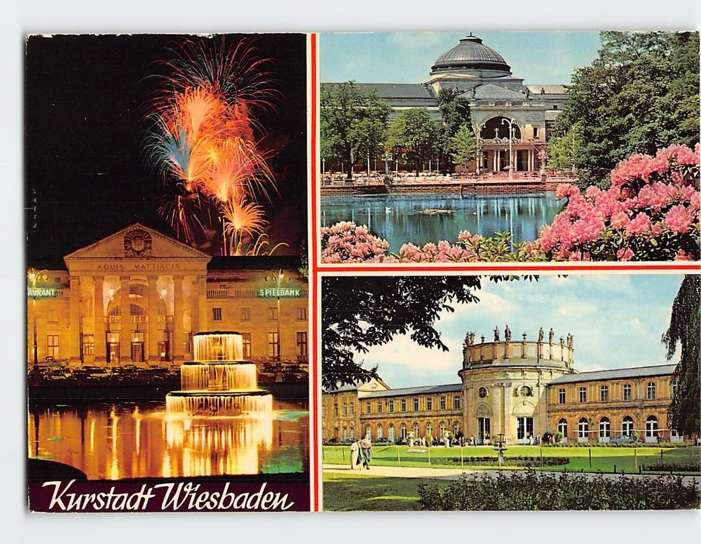 Postcard Scenes & Views Wiesbaden Germany