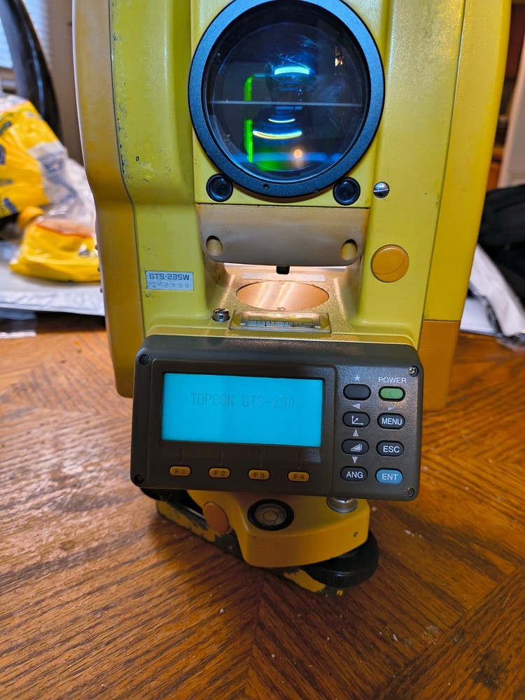 Topcon GTS-235W Total Station Surveying System with 2 Batteries & Hard Case