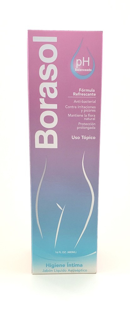 BORASOL Antiseptic Anti-bacterial Refreshing Vaginal Wash and Deodorant 8oz