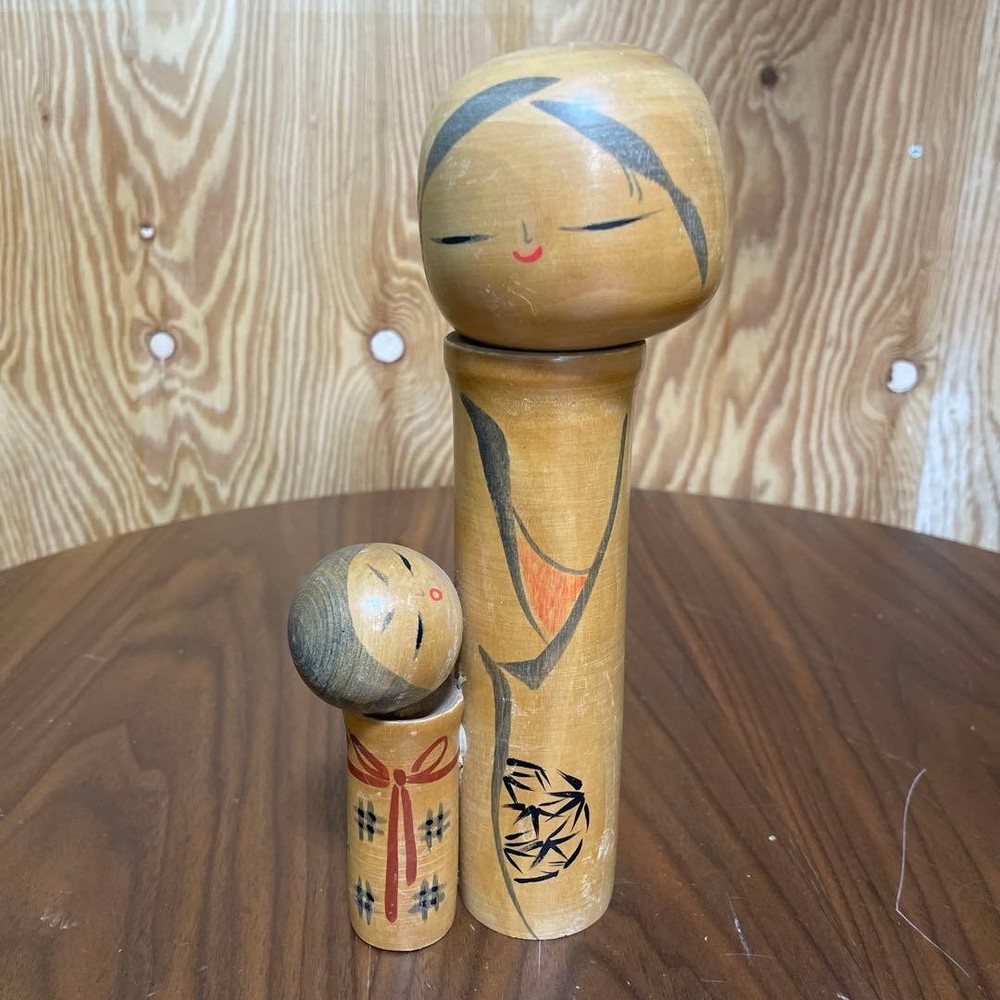 Sato Suiran Kokeshi Doll Traditional Japanese Folk Art 21cm Antique Collectible